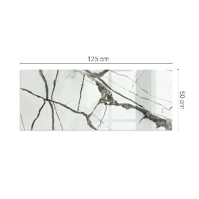 Obdĺžnikové sklo pod kachle Mramorové žily v elegantnom štýle