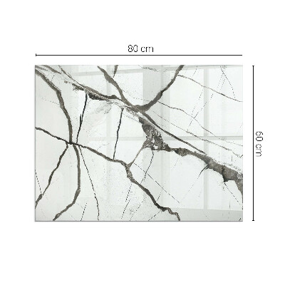 Obdĺžnikové sklo pod kachle Mramorové žily v elegantnom štýle