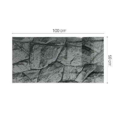 Obdĺžniková sklenená podložka pod krb Kamenný štýl v prírodnom prevedení