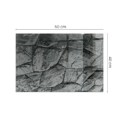 Obdĺžniková sklenená podložka pod krb Kamenný štýl v prírodnom prevedení