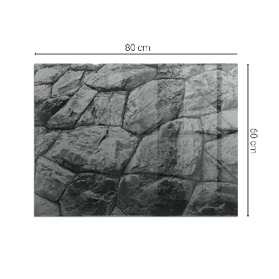 Obdĺžniková sklenená podložka pod krb Kamenný štýl v prírodnom prevedení