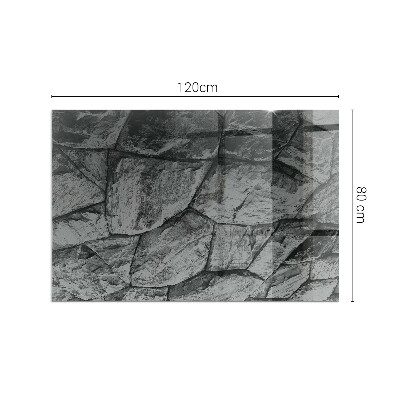 Obdĺžniková sklenená podložka pod krb Kamenný štýl v prírodnom prevedení