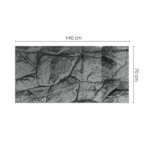 Obdĺžniková sklenená podložka pod krb Kamenný štýl v prírodnom prevedení