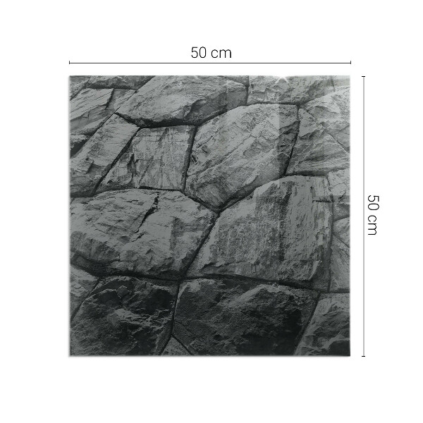 Obdĺžniková sklenená podložka pod krb Kamenný štýl v prírodnom prevedení