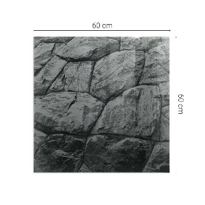 Obdĺžniková sklenená podložka pod krb Kamenný štýl v prírodnom prevedení