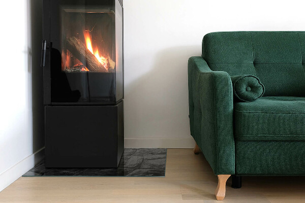 Obdĺžniková sklenená podložka pod krb Kamenný štýl v prírodnom prevedení