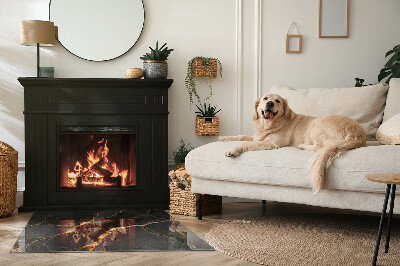 Obdĺžniková podložka pred krb Mramorový štýl s jemným žilkovaním