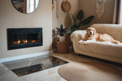 Obdĺžniková podložka pred krb Mramorový štýl s jemným žilkovaním