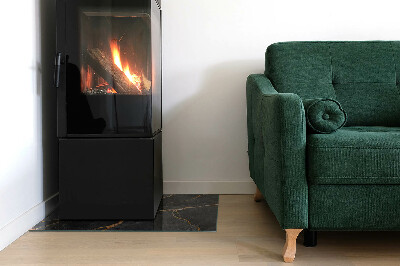 Obdĺžniková podložka pred krb Mramorový štýl s jemným žilkovaním