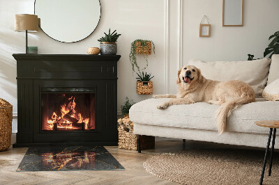 Obdĺžniková podložka pred krb Mramorový štýl s jemným žilkovaním