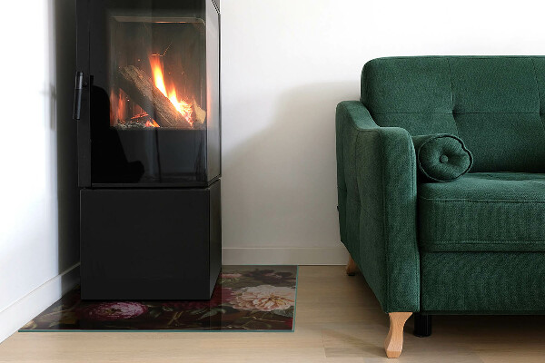 Obdĺžniková podložka pred krb Kvetinový detail v plnom kvete