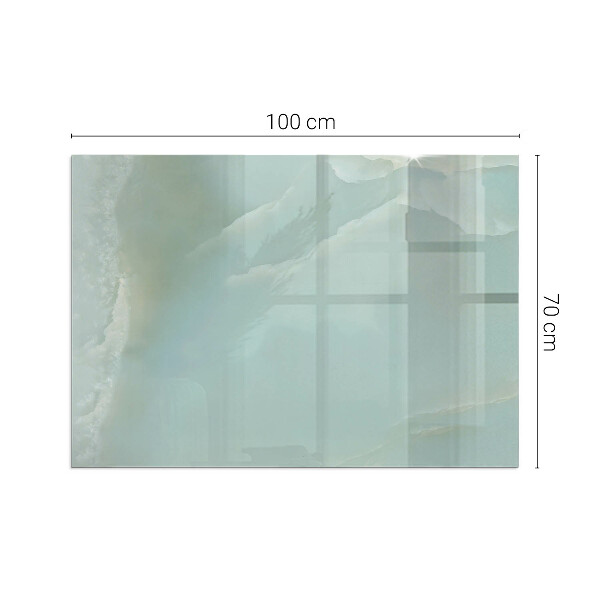 Obdĺžniková podložka pred krb Mramorový motív v jemných tónoch