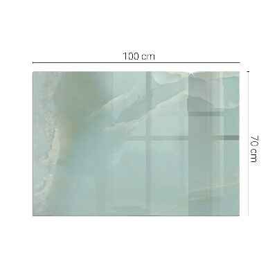 Obdĺžniková podložka pred krb Mramorový motív v jemných tónoch