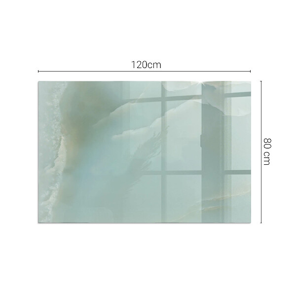 Obdĺžniková podložka pred krb Mramorový motív v jemných tónoch