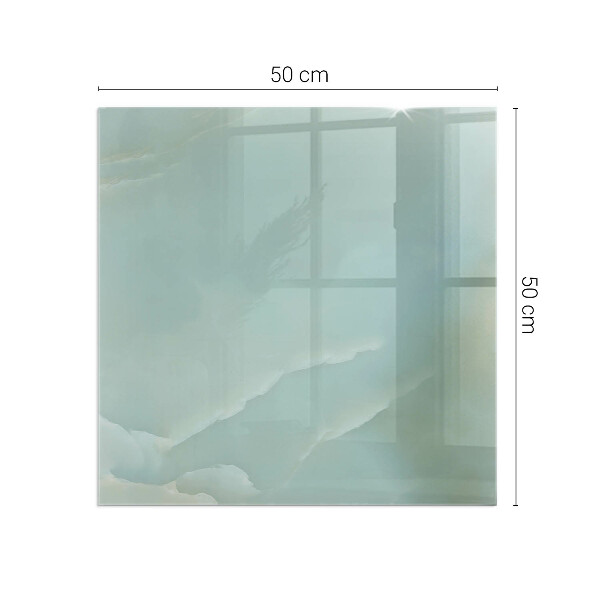 Obdĺžniková podložka pred krb Mramorový motív v jemných tónoch