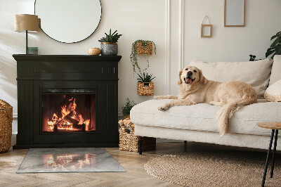 Obdĺžniková podložka pred krb Vzor inšpirovaný kameňom