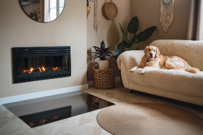 Obdĺžniková podložka pred krb Farba Čierna