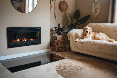 Obdĺžniková podložka pred krb Farba Čierna