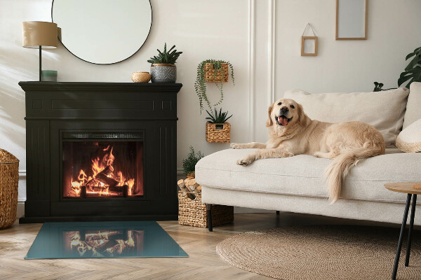 Obdĺžnikové sklo pod kachle Farba mora