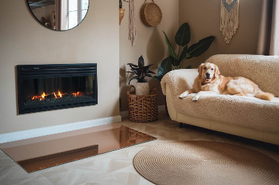 Obdĺžniková podložka pred krb Farba Hnedá