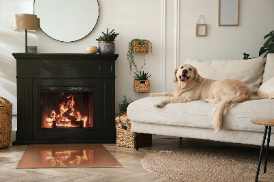 Obdĺžniková podložka pred krb Farba Hnedá