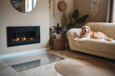 Obdĺžnikové sklo pod kachle Farba sivá