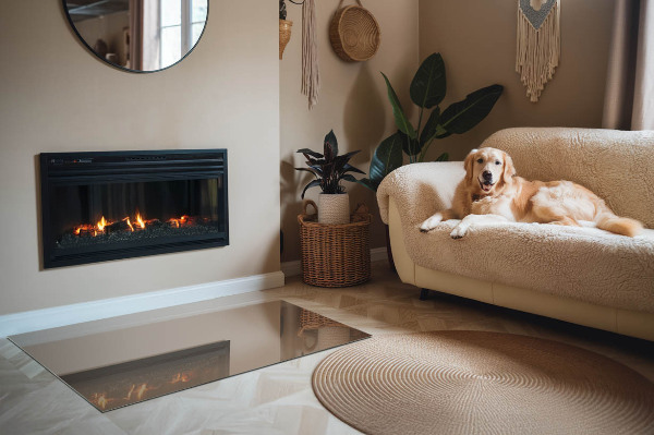 Obdĺžnikové sklo pod kachle Farba Hnedá