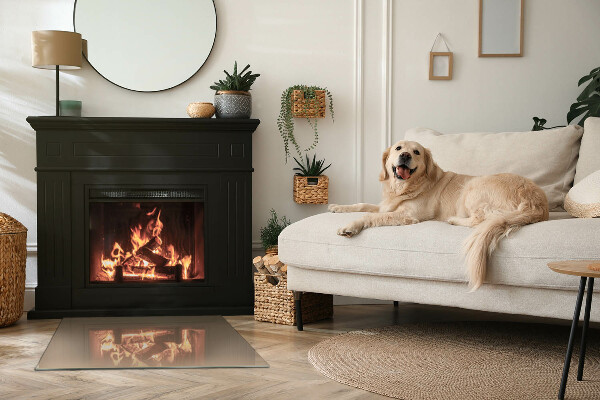 Obdĺžnikové sklo pod kachle Farba Hnedá