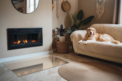 Obdĺžnikové sklo pod kachle Farba béžová