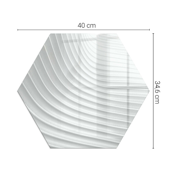 Šesťhranné sklo pod krbové kachle Vlny jemných tvarov