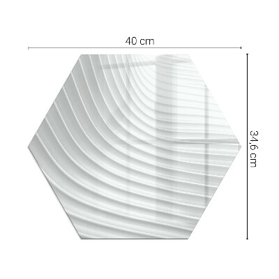 Šesťhranné sklo pod krbové kachle Vlny jemných tvarov