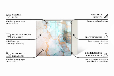 Šesťhranné sklo pod krbové kachle Vlny jemných tvarov