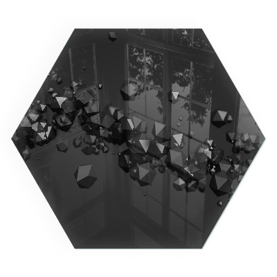 Šesťhranná sklenená podložka pod krb Abstraktné oblačnosti sa formujú v pevných látkach