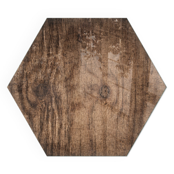 Šesťhranná podložka pod kachle Vzor borovicového dreva