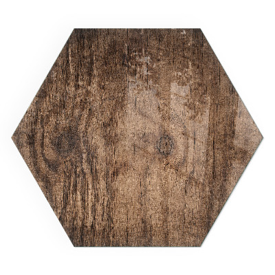 Šesťhranná podložka pod kachle Vzor borovicového dreva