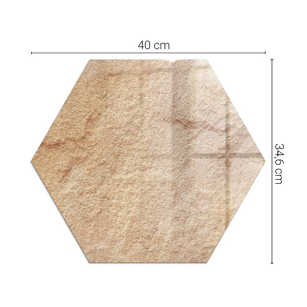 Šesťhranné sklo pod krbové kachle Povaha kamennej štruktúry