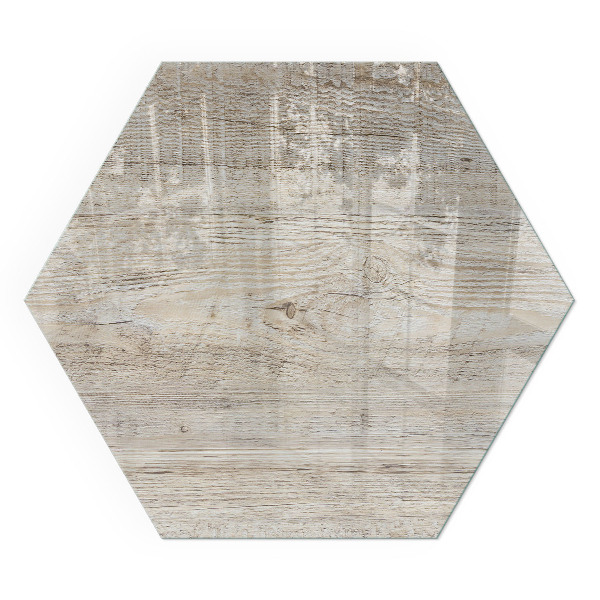 Šesťhranná podložka pod kachle Prirodzený vzor svetlého dreva