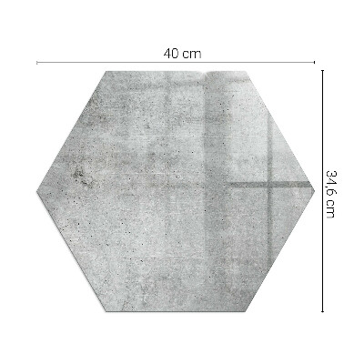 Šesťhranné sklo pod krbové kachle Vzor surového betónu