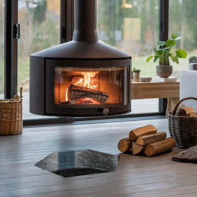 Šesťhranná podložka pod kachle Štýlový mramorový motív