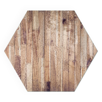 Šesťhranné sklo pod krbové kachle Drevený vzor v geometrickom usporiadaní