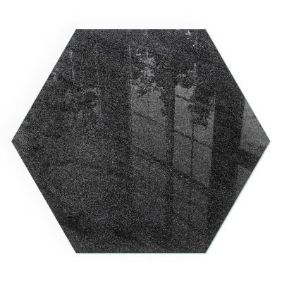 Šesťhranné sklo pod krbové kachle Vzor kamennej štruktúry