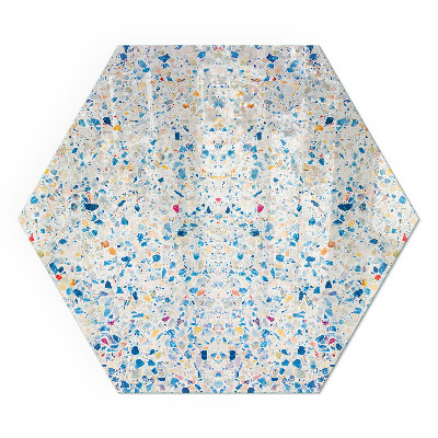 Šesťhranné sklo pod krbové kachle Abstraktný textúrový motív