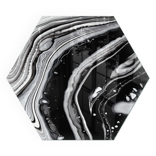 Šesťhranná podložka pod kachle Abstraktné vlnité a lineárne vzory