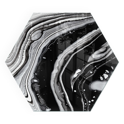 Šesťhranná podložka pod kachle Abstraktné vlnité a lineárne vzory