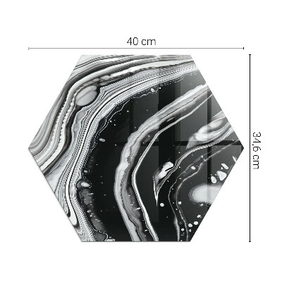 Šesťhranná podložka pod kachle Abstraktné vlnité a lineárne vzory