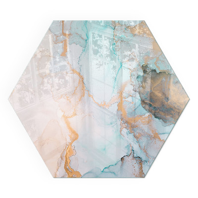 Šesťhranná podložka pod kachle Plynulý abstraktný motív