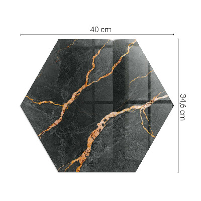 Šesťhranná podložka pod kachle Mramorový štýl s jemným žilkovaním