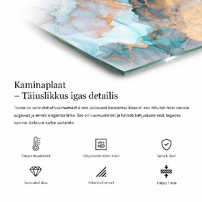 Šesťhranná podložka pod kachle Kvetinový detail v plnom kvete