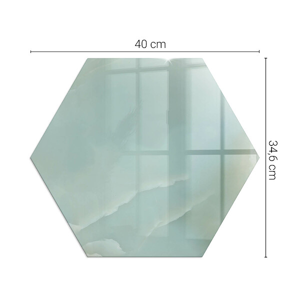 Šesťhranná podložka pod kachle Mramorový motív v jemných tónoch