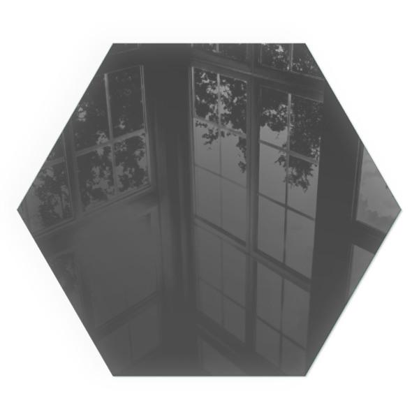 Šesťhranná sklenená podložka pod krb Farba: Šedohnedá